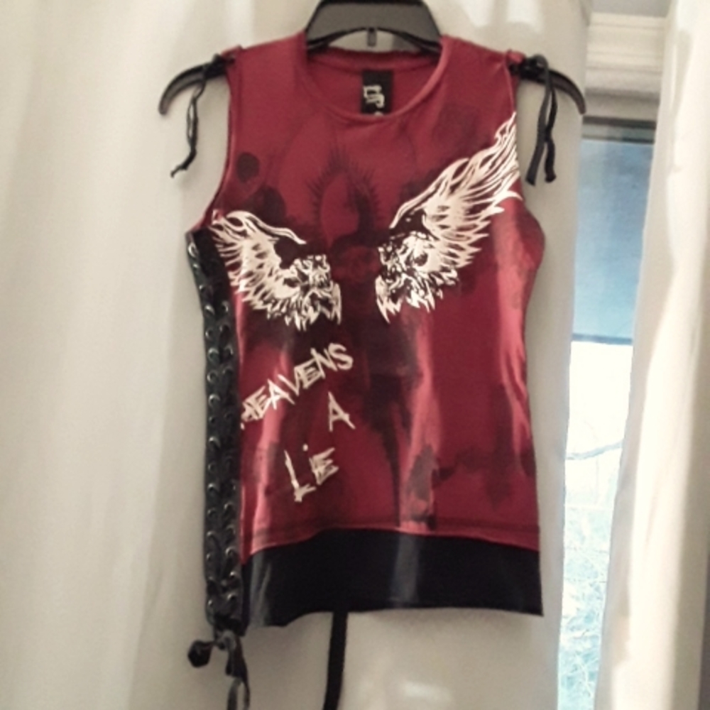 Rare vintage Lip Service Heavens a lie corset tank top XS - Picture 1 of 5